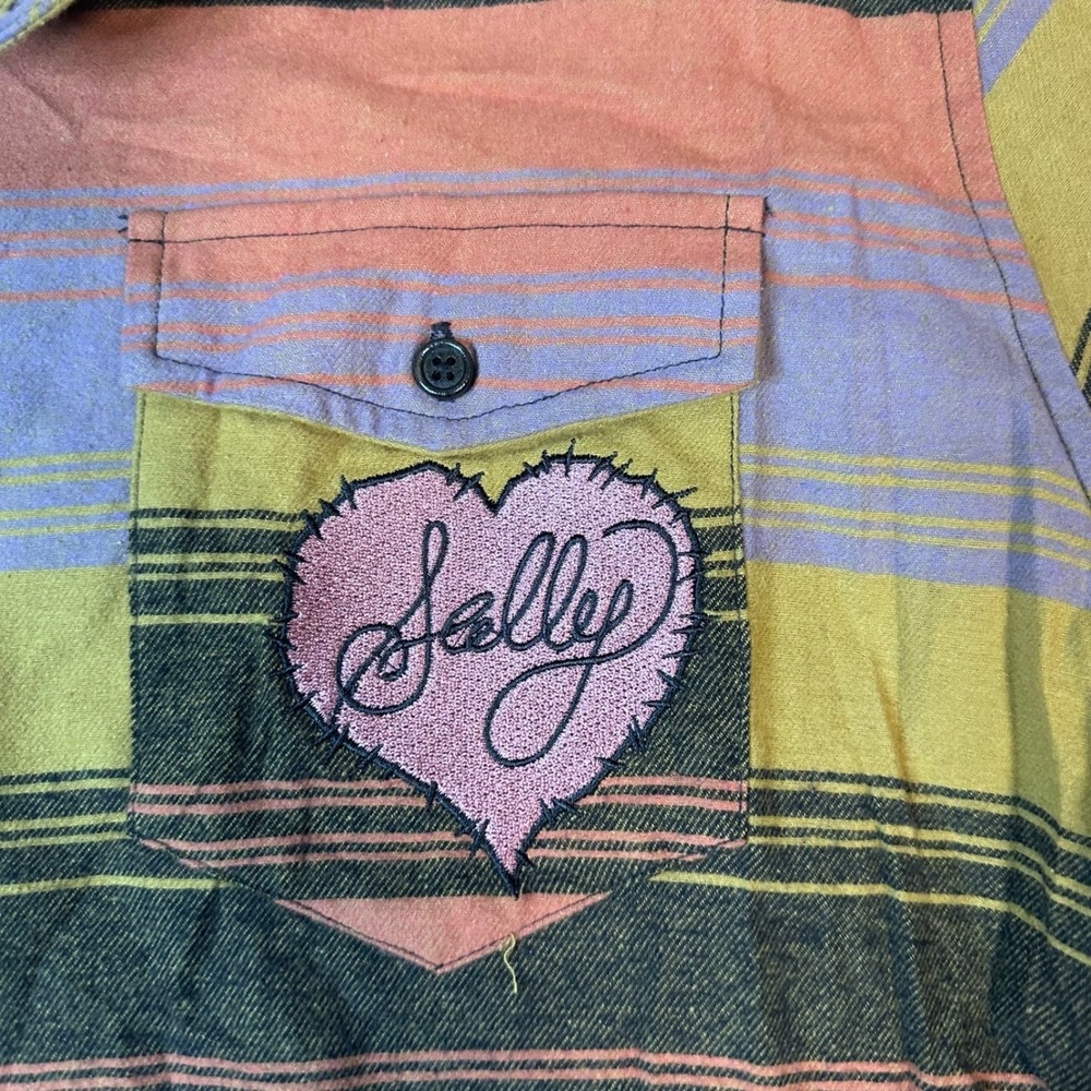 Disney Our Universe Sally Striped Flannel Shirt Nightmare Before Christmas - Picture 3 of 14